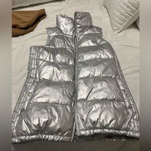 Old Navy Silver Puffer Vest